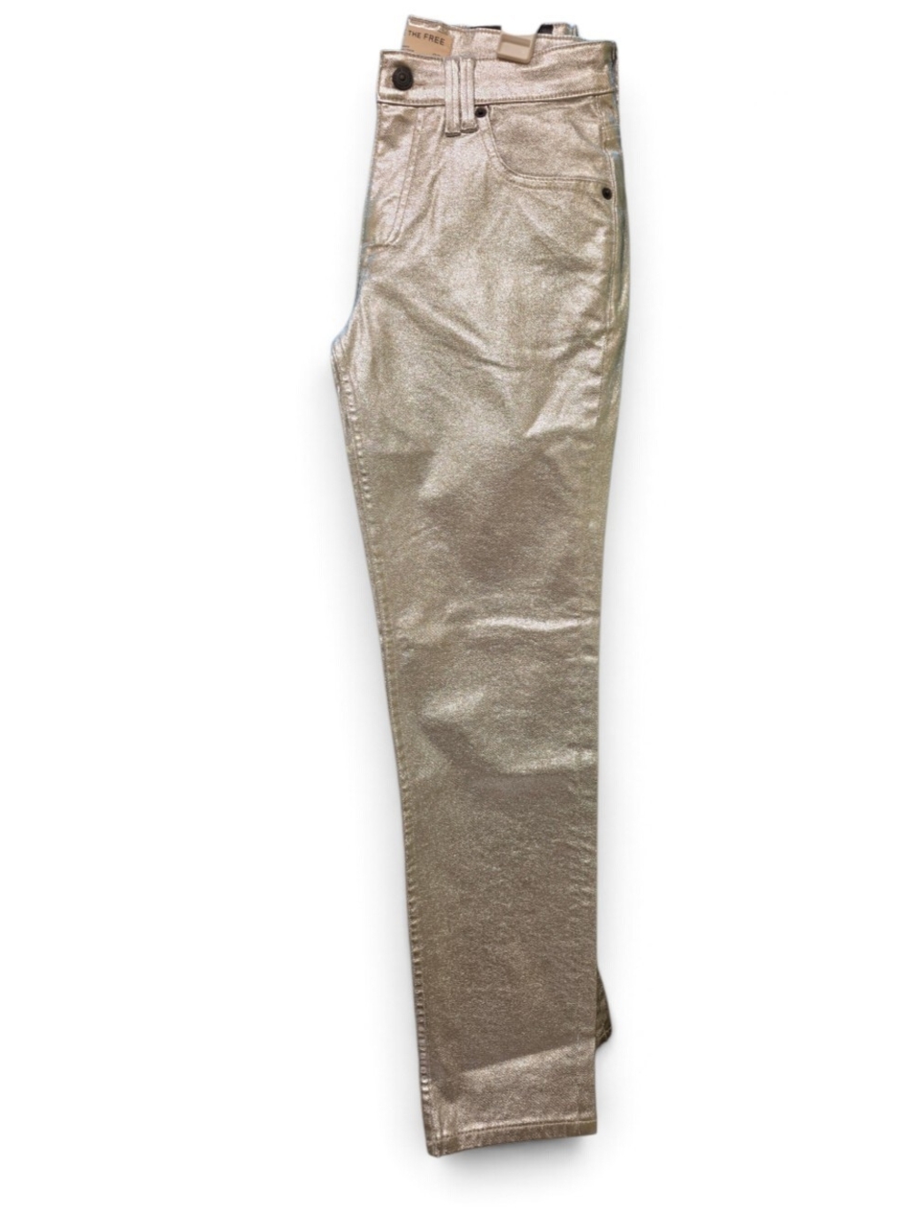 Free People We The Free Oracle Metallic Pants Divine Size 27 - Picture 2 of 5